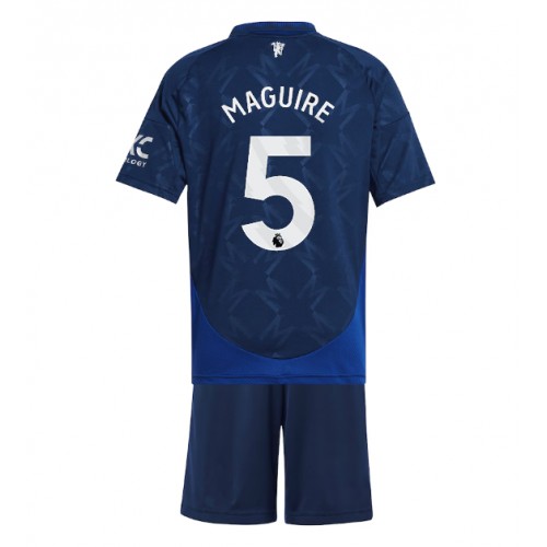 Dres Manchester United Harry Maguire #5 Gostujuci za djecu 2024-25 Kratak Rukav (+ kratke hlače)